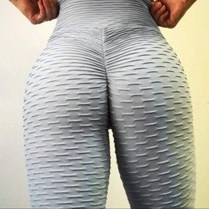 Scrunch butt honeycomb leggings gray